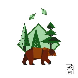 Brown bear - Vector graphics prс TEST 
